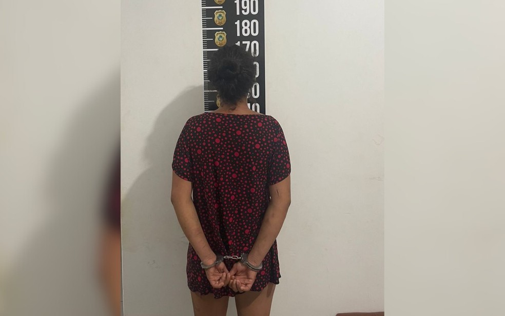 A polícia disse que a mulher confessou o crime e que ela já tinha outras passagens — Foto: Reprodução/TV Anhanguera