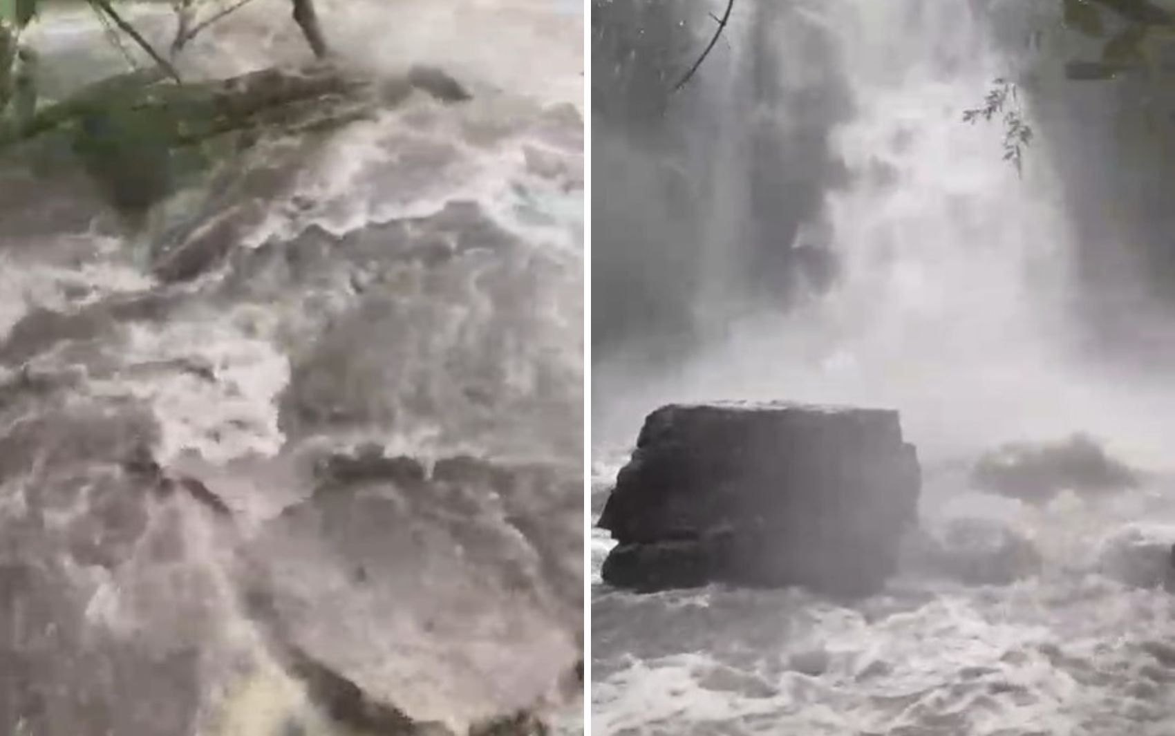 VÍDEO: Cabeça d'água em cachoeira impressiona turistas na Chapada dos Veadeiros