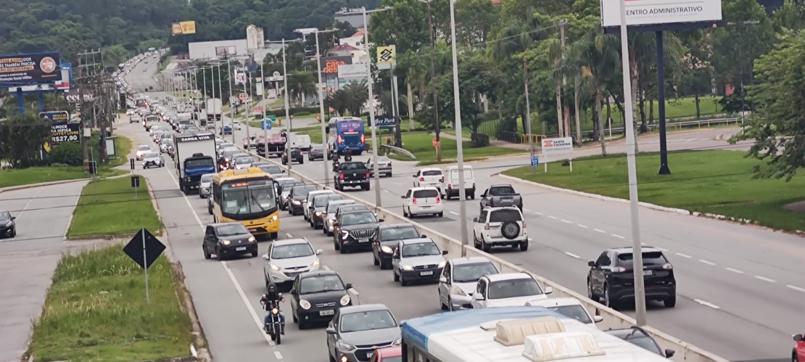 Rodovia estadual com maior média de tráfego de SC terá obra de aumento de capacidade; veja vídeo do projeto