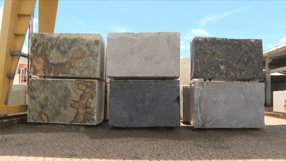 Setor de rochas ornamentais é um dos mais afetados do Espírito Santo com tarifaço de Trump — Foto: Reprodução/TV Gazeta