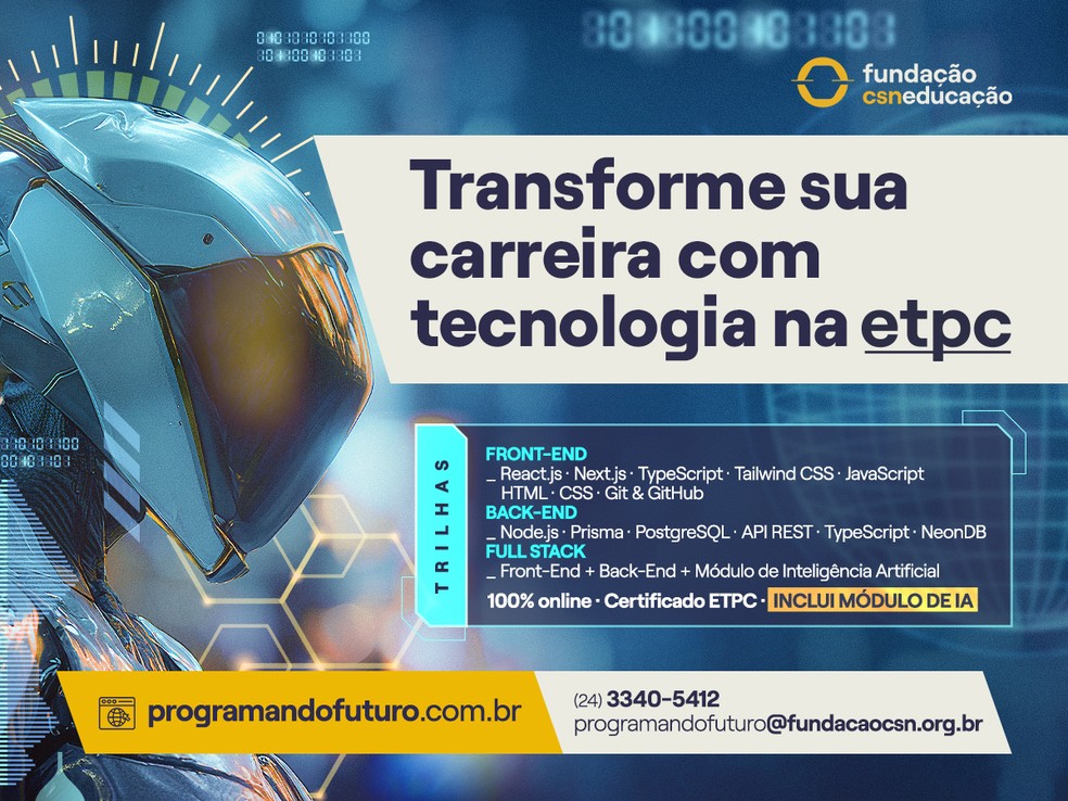 Saia do zero e entre no mercado de tecnologia ainda este ano com a ETPC