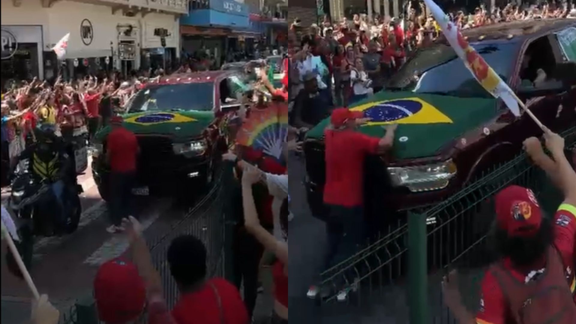 VÍDEO: Motorista acelera caminhonete contra apoiador de Lula em manifestação em Juiz de Fora