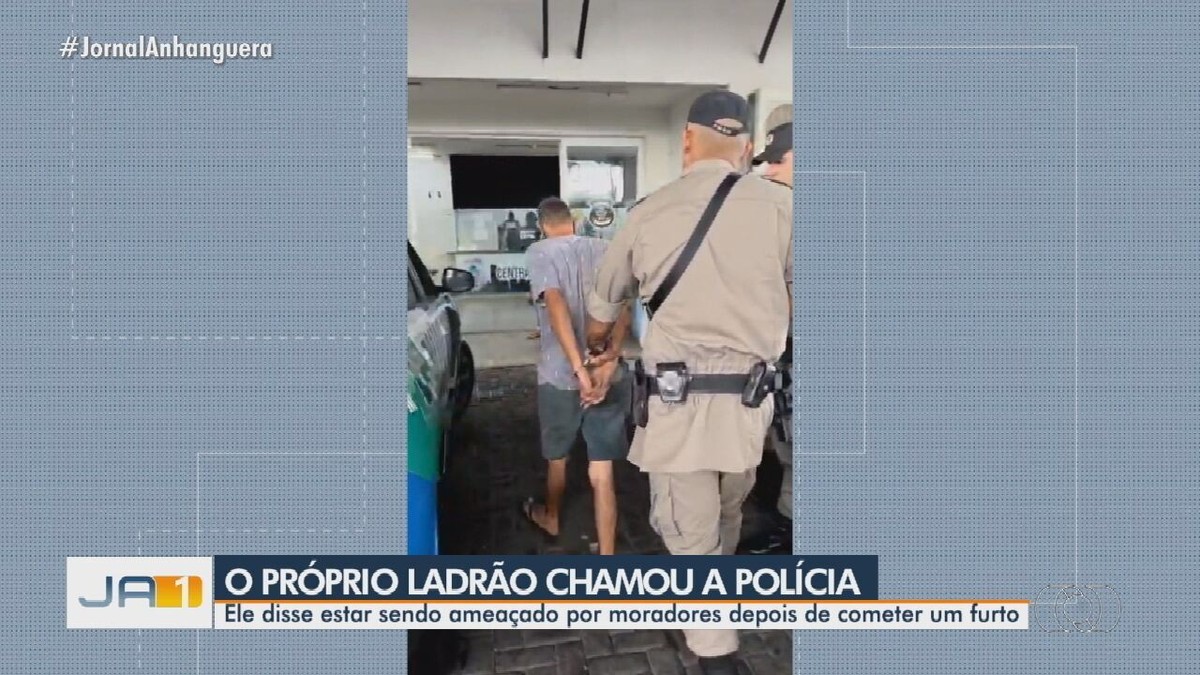 Ladrão liga para a PM pedindo socorro por medo de ser assassinado por moradores após furto em Goiânia, diz polícia