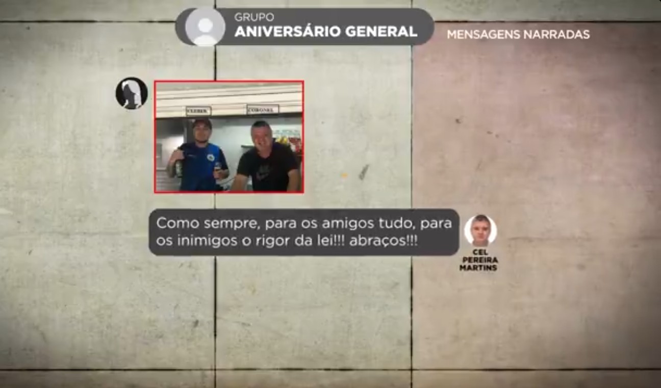 'Para os amigos tudo, para os inimigos o rigor da lei', diz coronel em foto ao lado de suspeito de integrar o PCC 