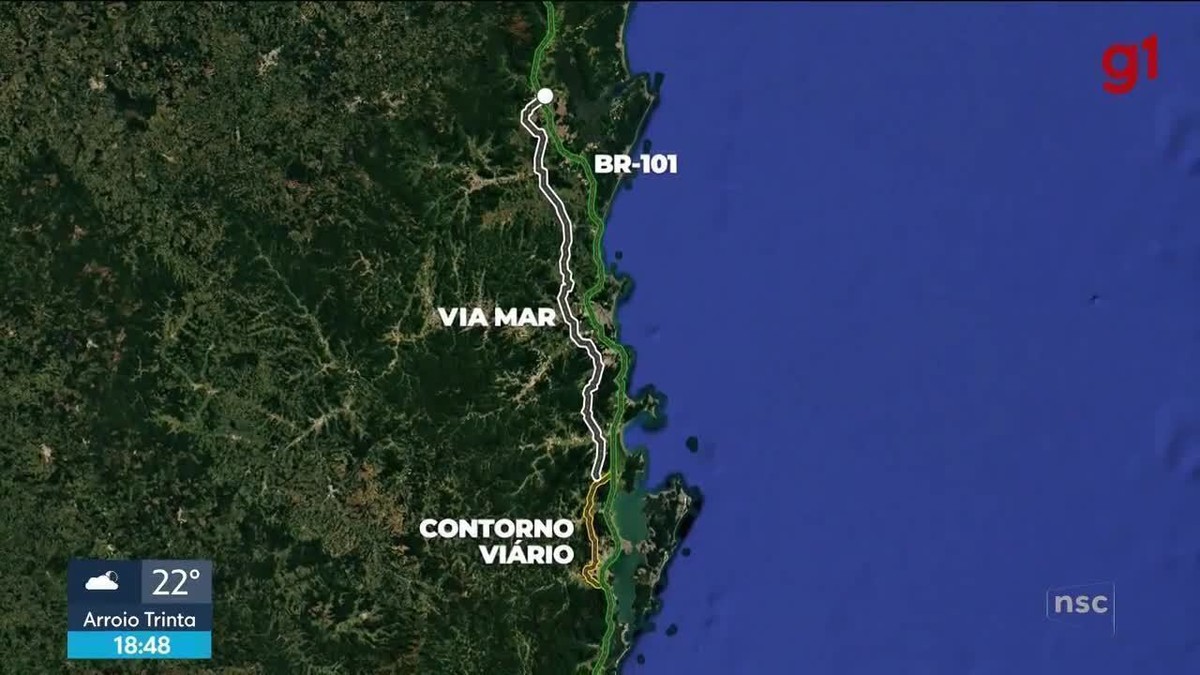 Via Mar: saiba como será rodovia paralela à BR-101 que vai ligar Norte de SC e Grande Florianópolis