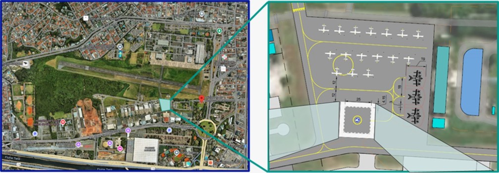 Local onde sandbox regulatório será instalado no Campo de Marte, na Zona Norte de SP — Foto: Divulgação