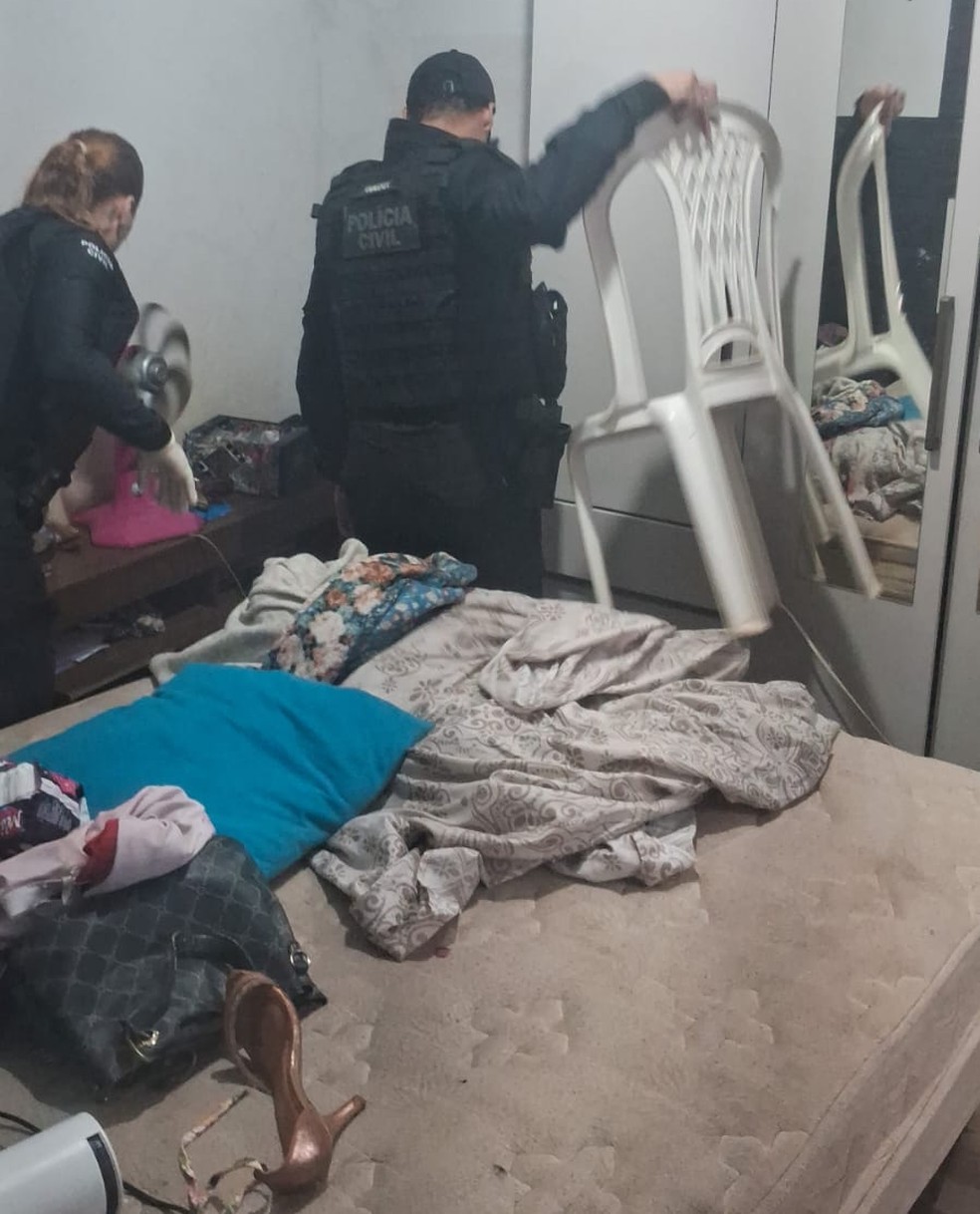 Polícia Civil cumpriu a Operação Rainha de Copas em Tangará da Serra (MT) — Foto: Reprodução