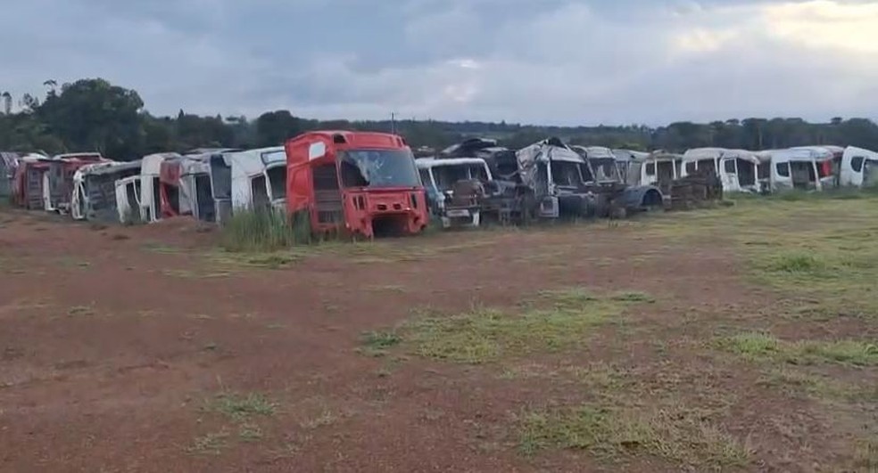 Polícia Federal apreendeu carcaças de caminhões em Rondônia — Foto: Divulgação/Polícia Federal
