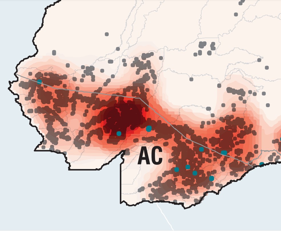 Desmatamento no Acre cresceu cerca de 343% entre junho e julho, conforme levantamento do Imazon — Foto: Reprodução