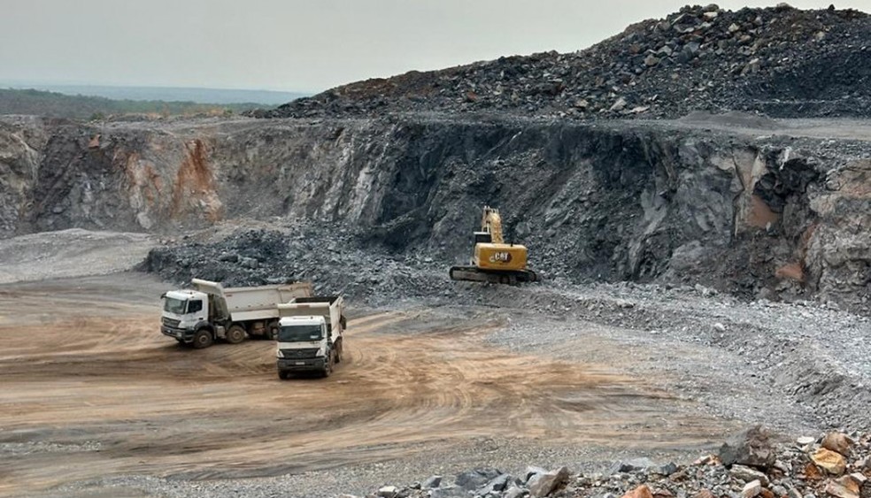 atividade minerária de calcário na região sudeste do Tocantins — Foto: Divulgação/Ameto