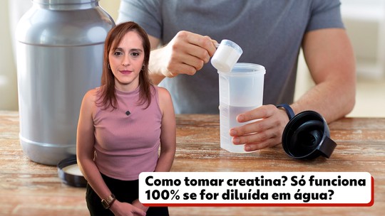 Como tomar creatina? Ingerir o pó sem misturar na comida ou diluir pode levar à broncoaspiração  - Especialistas alertam que ingerir creatina sem diluir pode causar pneumonia; recomendação é consumir junto a carboidrato para melhor absorção. Confira os benefícios do suplemento. 