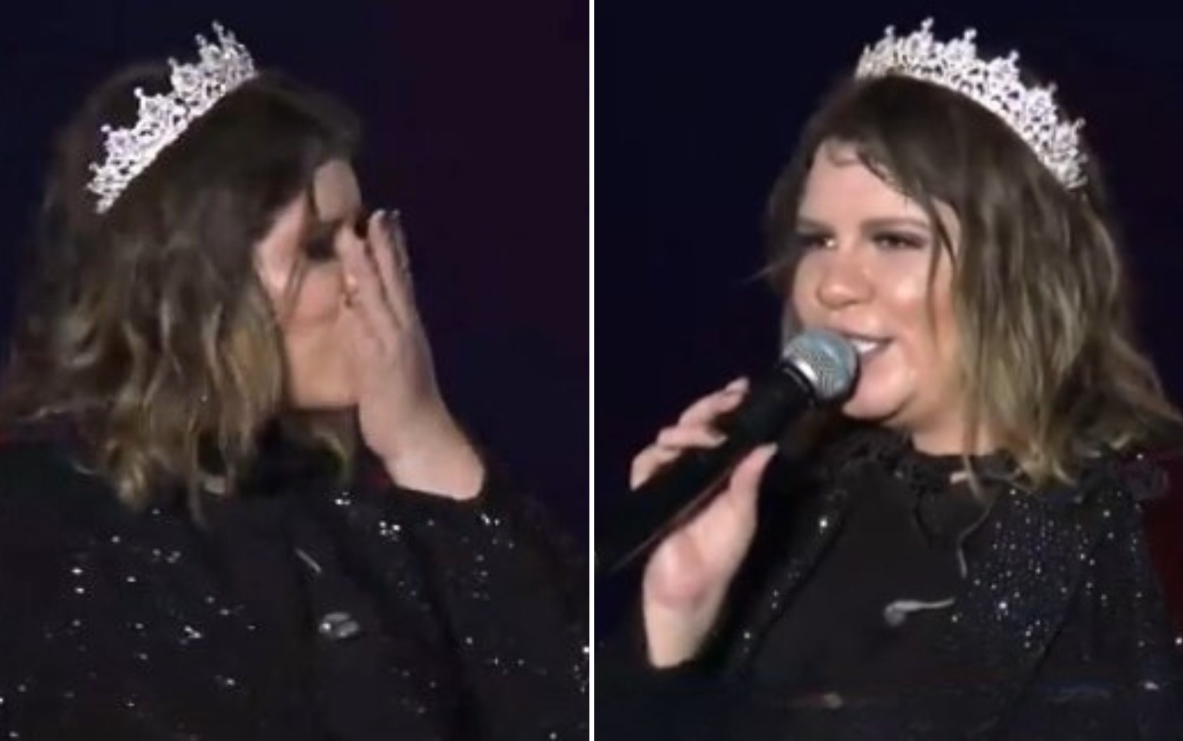 Marília Mendonça foi coroada Rainha do Caldas Country grávida de 7 meses do filho Léo em 2019 