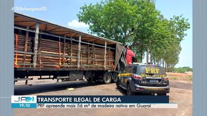PRF apreende mais 56 metros de madeira nativa em Guaraí; saiba mais