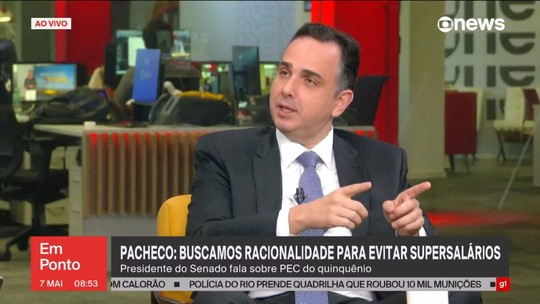 'Não há irresponsabilidade fiscal' na PEC do Quinquênio, diz Pacheco - Programa: GloboNews em Ponto 