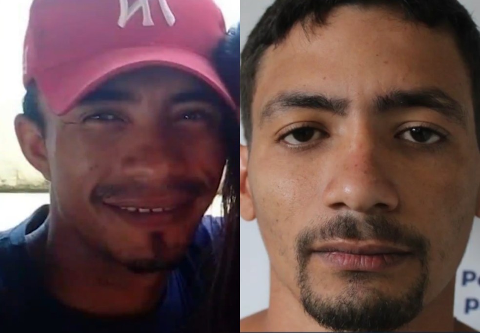 José dos Santos (à esquerda) e Adailton Pimentel da Costa (à direita) são suspeitos de envolvimento na morte do sargento Davi Júnior — Foto: Montagem/g1