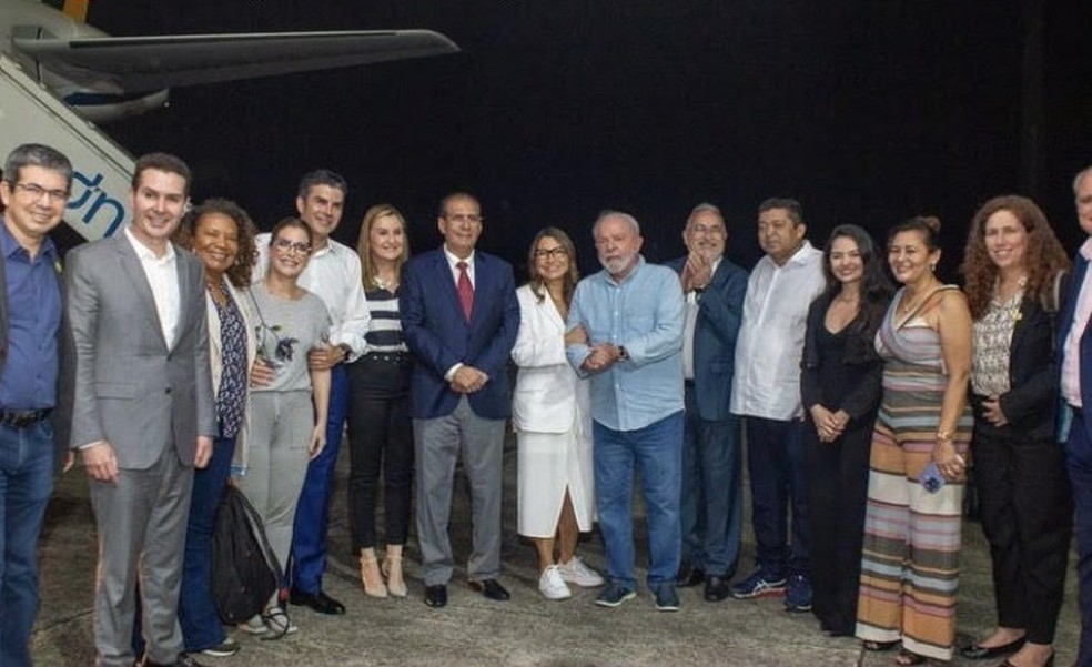 Presidente Lula chega ao Pará e é recebido por políticos paraenses em Belém. — Foto: Reprodução / Instagram