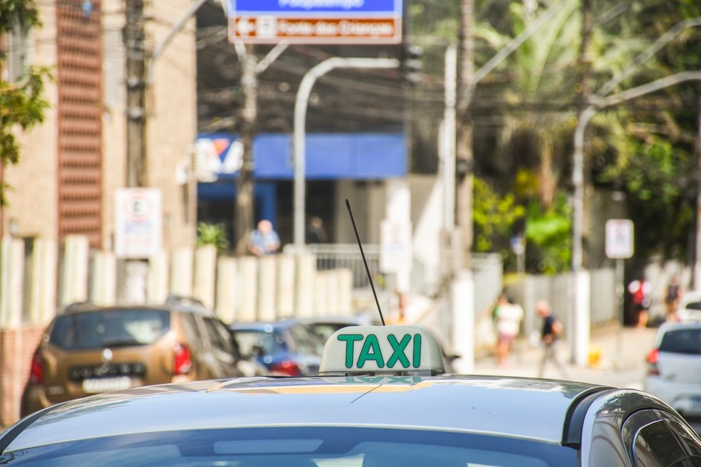 Táxi em São Vice — Foto: Prefeitura de São Vicente