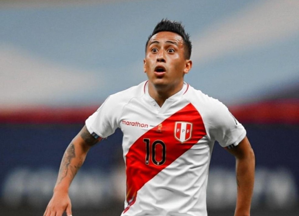 Jogador de futebol Christian Cueva, da seleção do Peru. — Foto: Reprodução/redes sociais