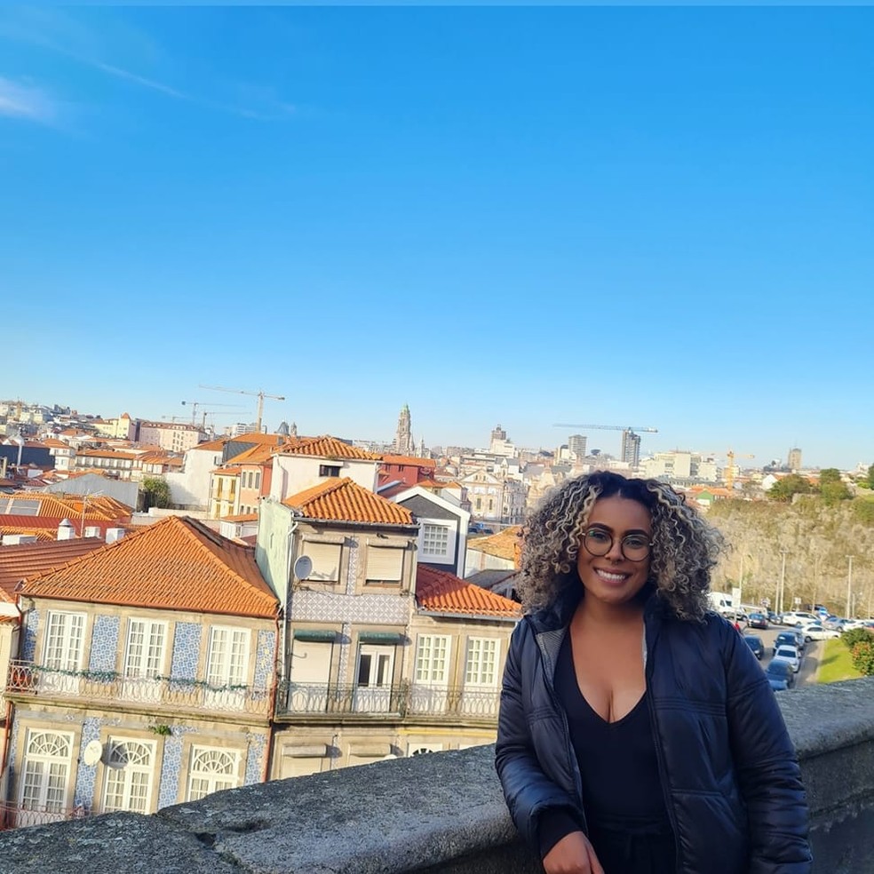 Gabriela iniciou a vida em Portugal em janeiro de 2023, juntamente com o namorado — Foto: Arquivo pessoal
