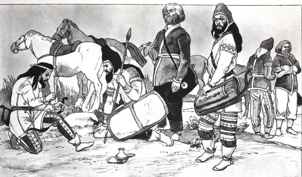 Grupo de citas do século 8 ou 7 a.C. — Foto: Bildagentur-online/Universal Images Group via Getty Images