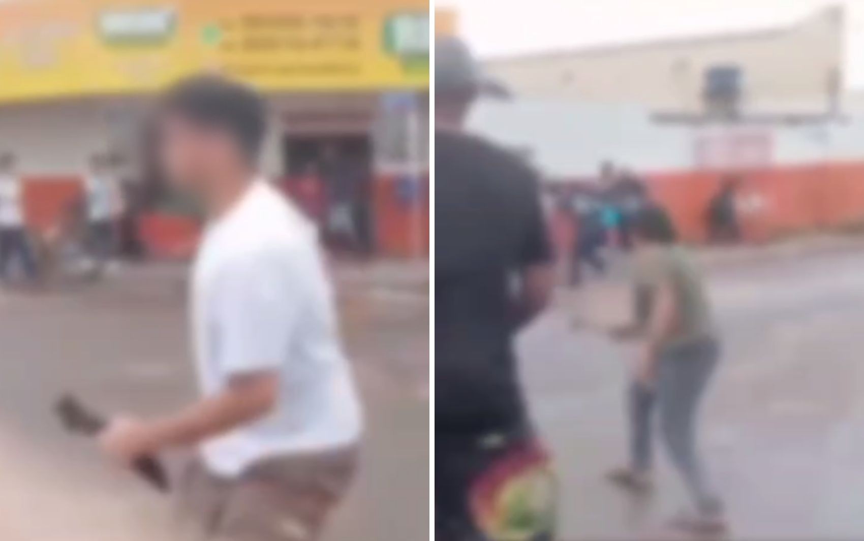 Novo vídeo mostra mãe com martelo e filho com faca durante briga que matou aluno e deixou outros dois feridos