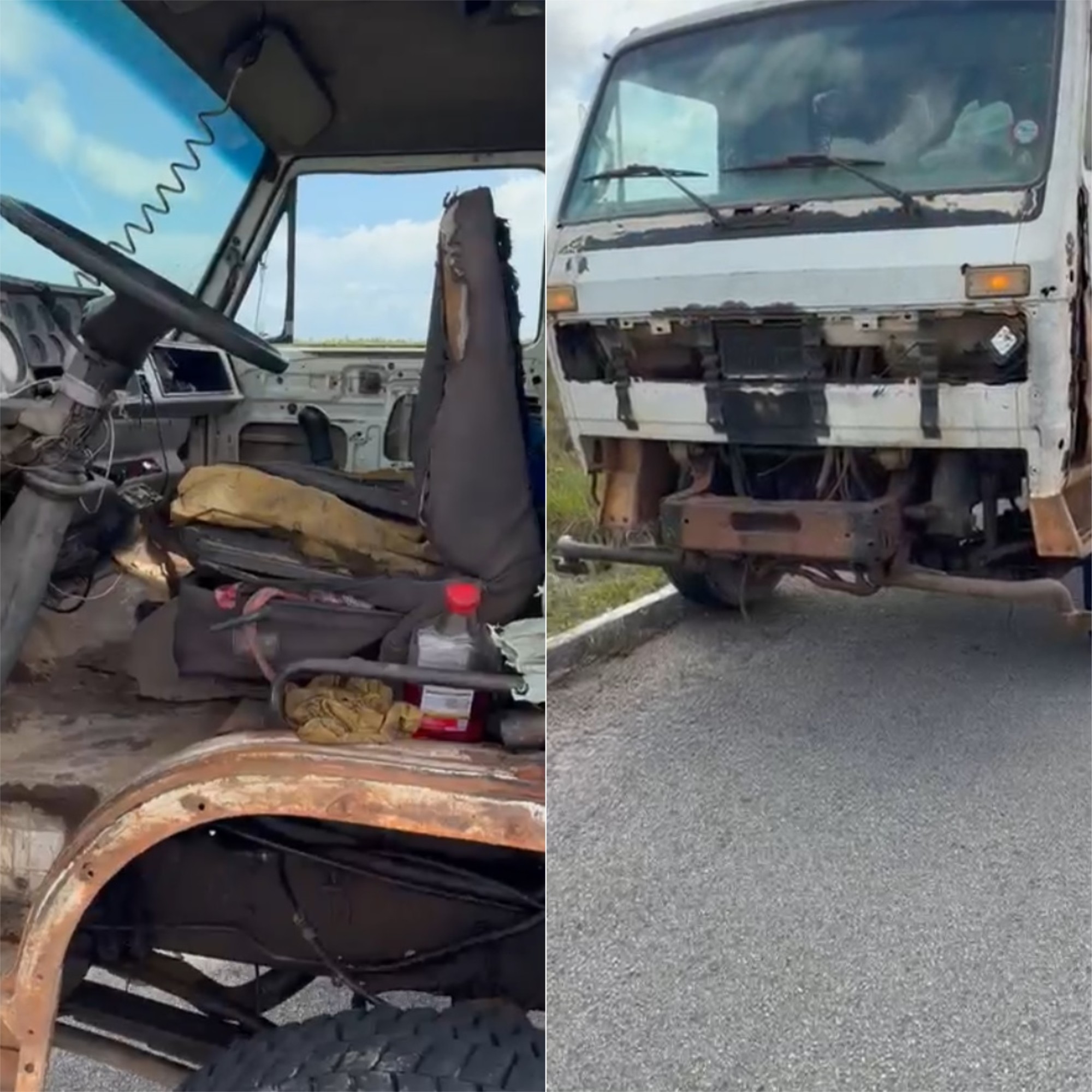 Sem faróis e placas e com pneus carecas, caminhão é apreendido em estrada no RN