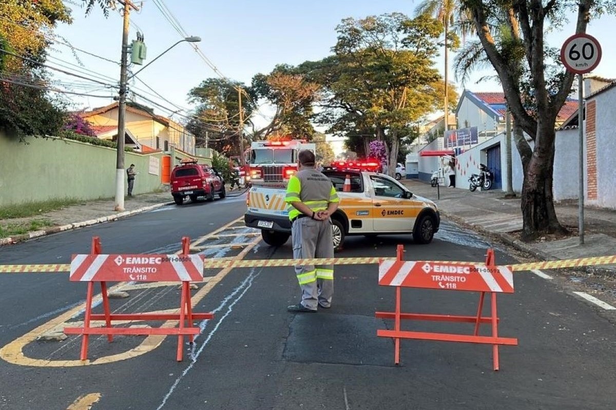 Rua no Cambuí é bloqueada para obra da Sanasa nesta quinta, em Campinas; veja rota de desvio