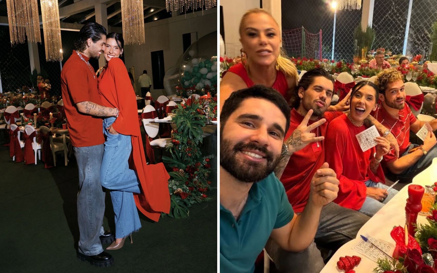 De dança agarradinhos até bingo: Veja como foi o primeiro Natal juntos de Zé Felipe e Ana Castela