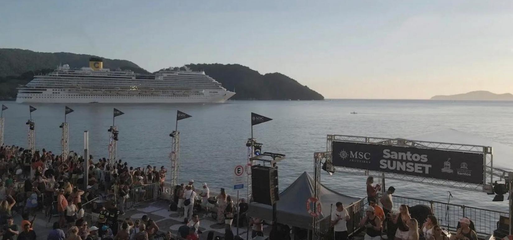 Santos Sunset encerra eventos da temporada de cruzeiros no sábado; confira a programação