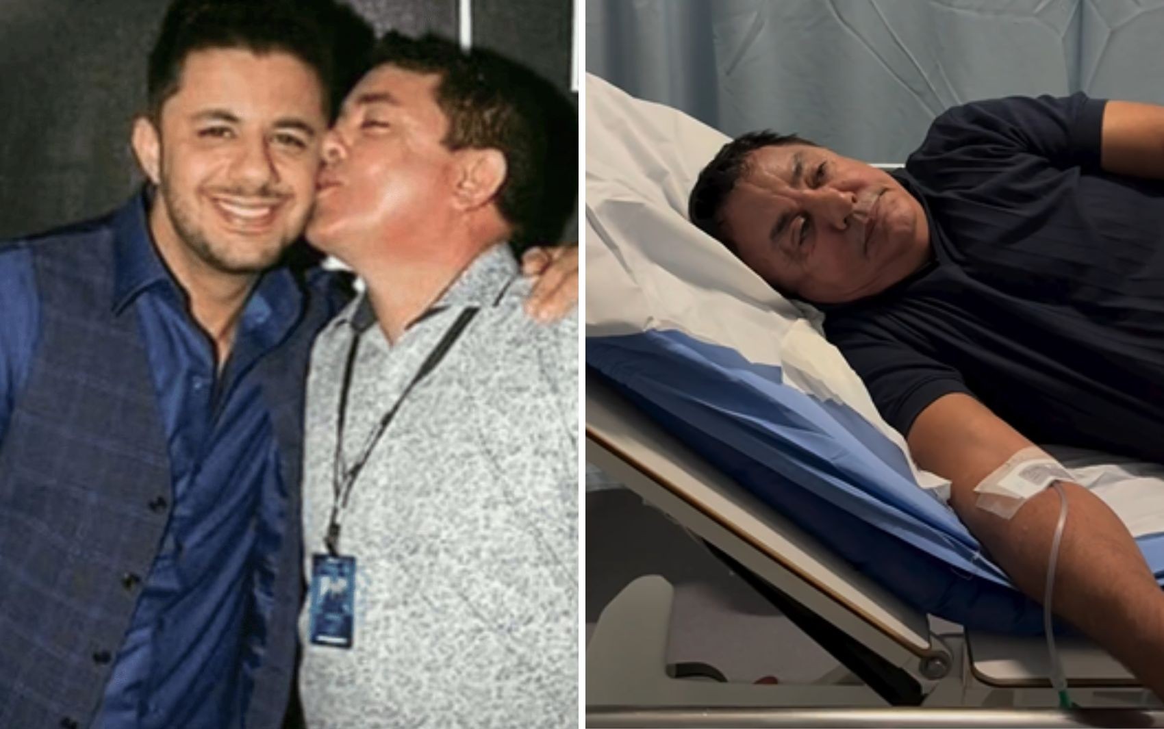 Pai de Cristiano Araújo é internado  com crise de cólica renal: 'Já são 40 pedras'