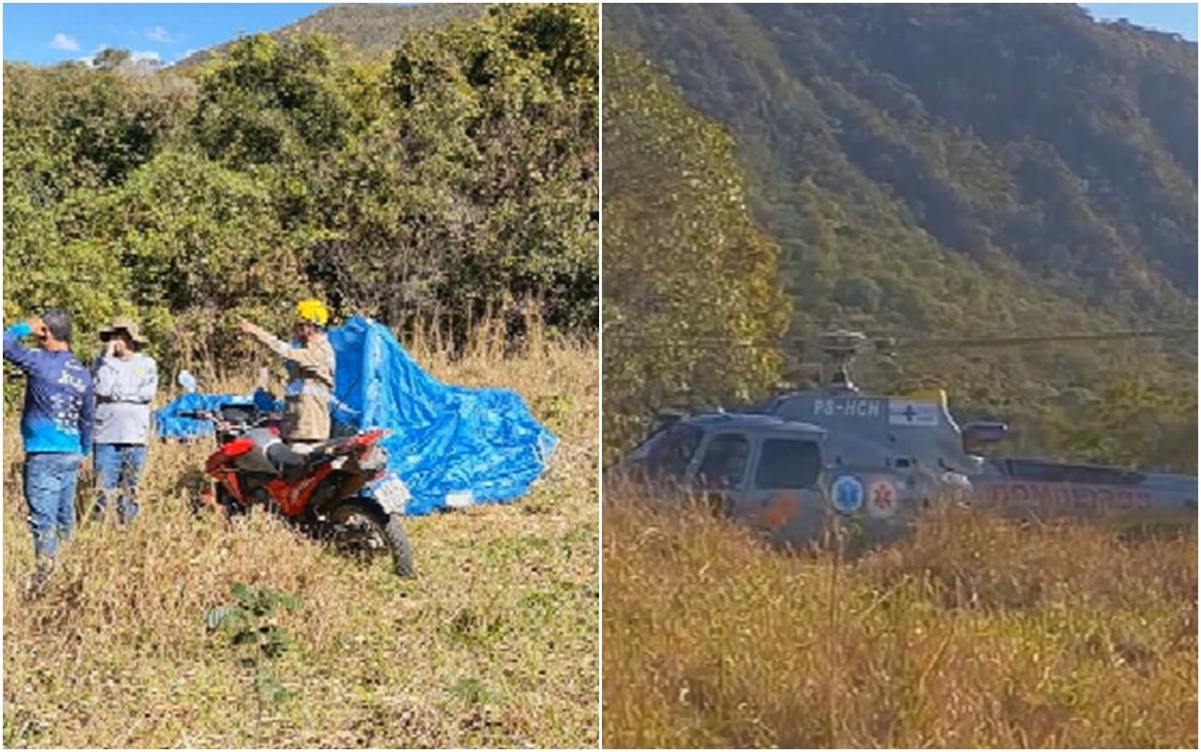 Piloto de parapente cai durante voo em Goiás
