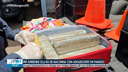PRF apreende 20,6 kg de maconha com adolescente em Paraíso