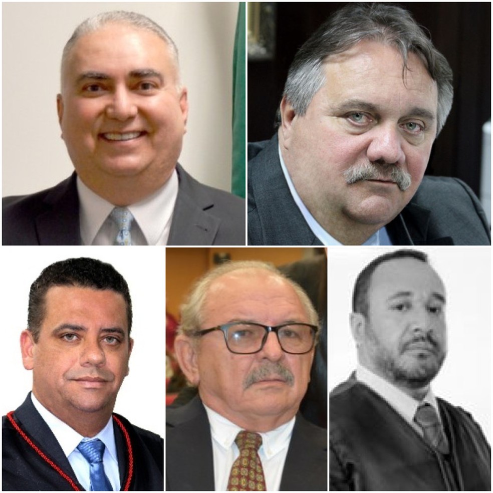 Desembargadores do Tribunal de Justiça de Mato Grosso do Sul afastados. — Foto: Reprodução