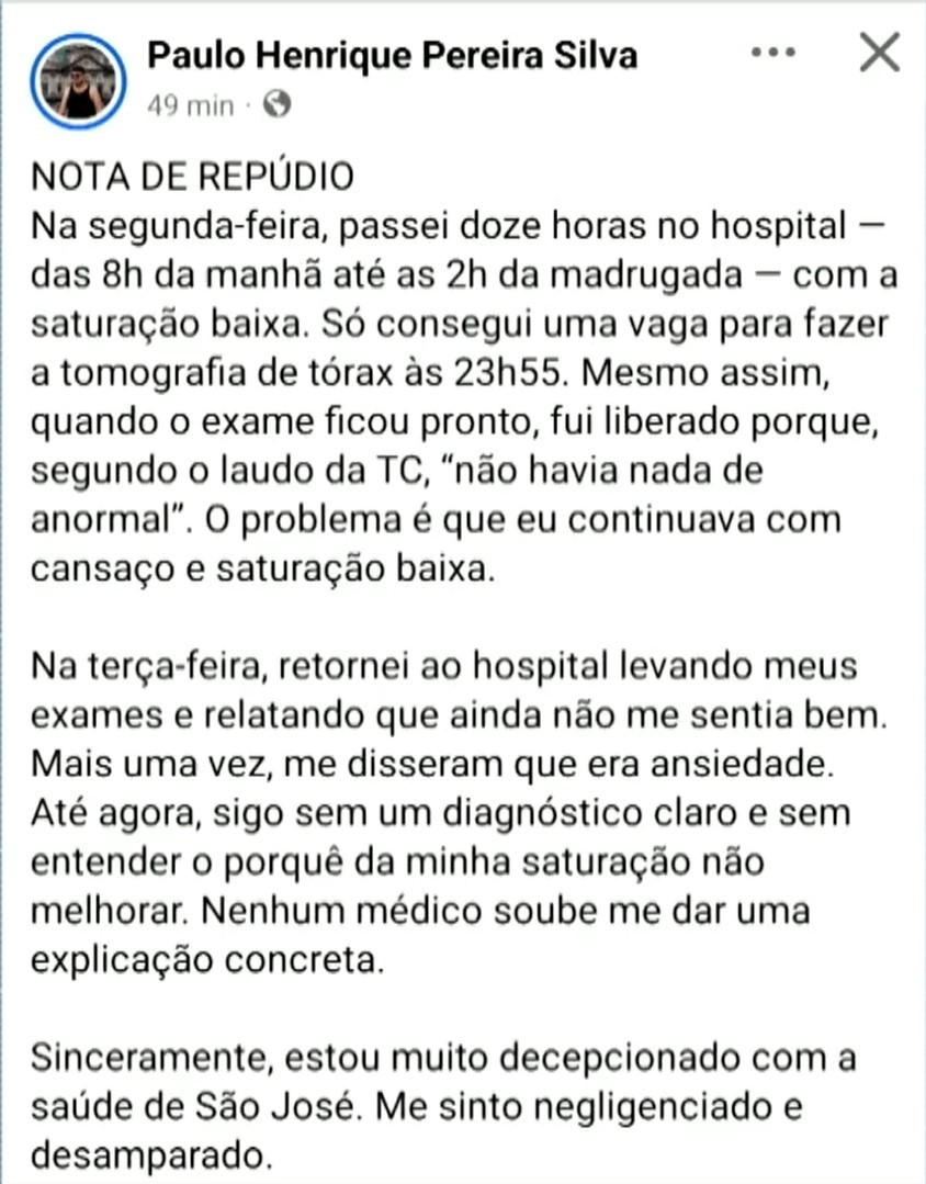 Jovem morre após negligência médica