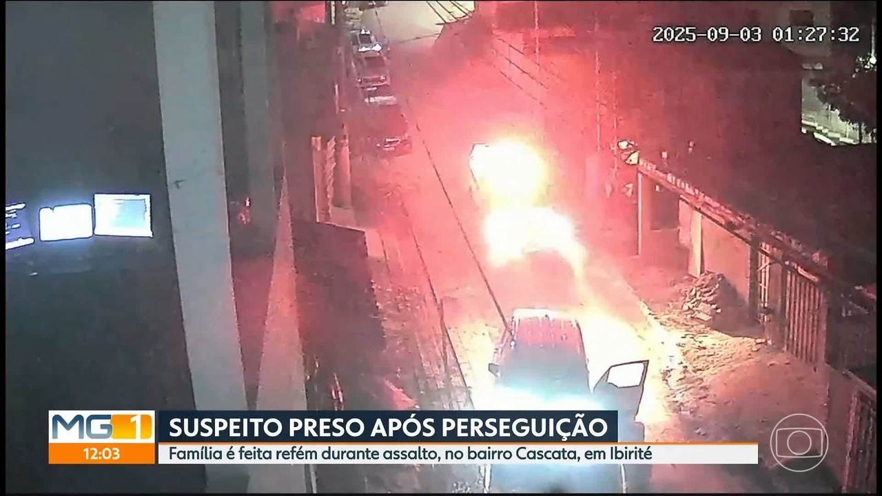 Vídeo mostra tiroteio entre PM e suspeitos após assalto com reféns em Ibirité, na Grande BH