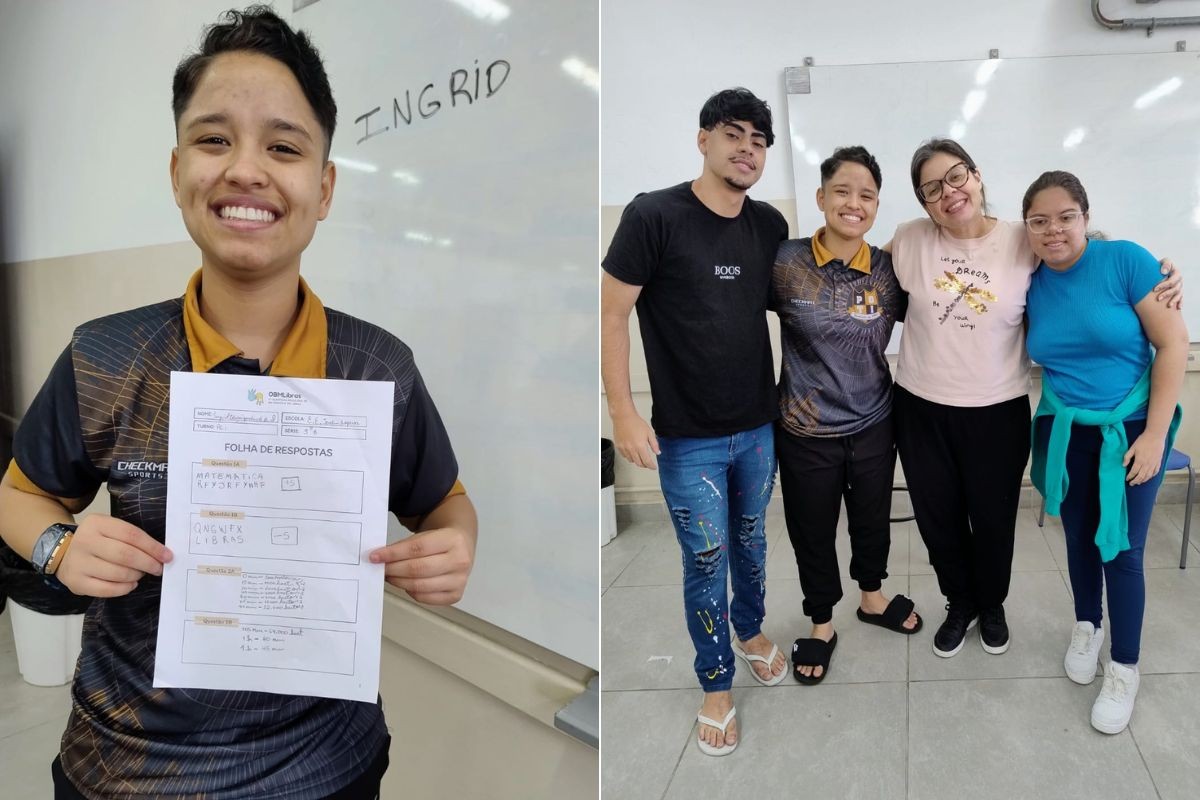 Estudante surda de 19 anos conquista medalha na Olimpíada Brasileira de Matemática em Libras
