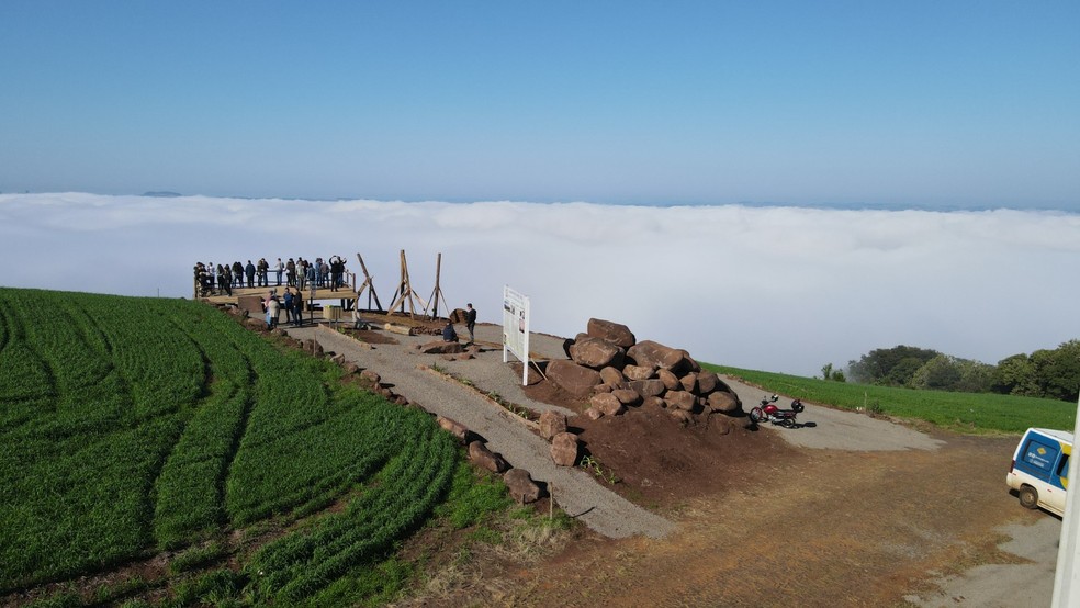Cidade do Paraná é formada dentro de cratera atingida por meteorito há milhões de anos — Foto: Acervo Prefeitura de Coronel Vivida