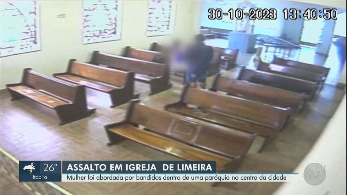 Câmera Flagra Mulher Sendo Assaltada Dentro De Igreja Em Limeira; VÍDEO ...