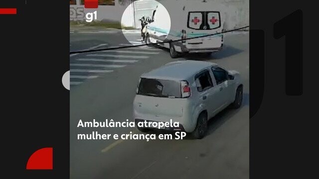 VÍDEO: ambulância atropela criança e mulher que atravessavam rua na faixa de pedestres em SP