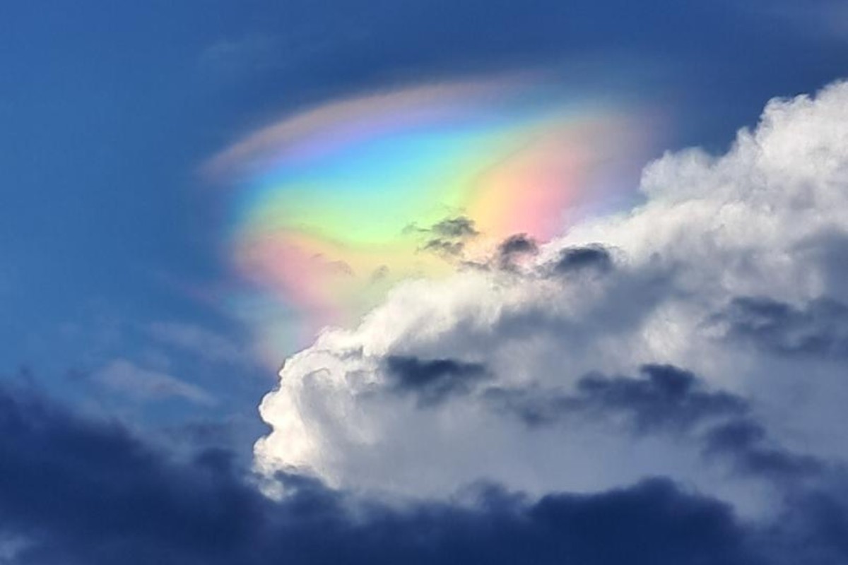Arco-íris em formato diferente chama a atenção de moradores no interior de SP: ‘Presente de Deus’