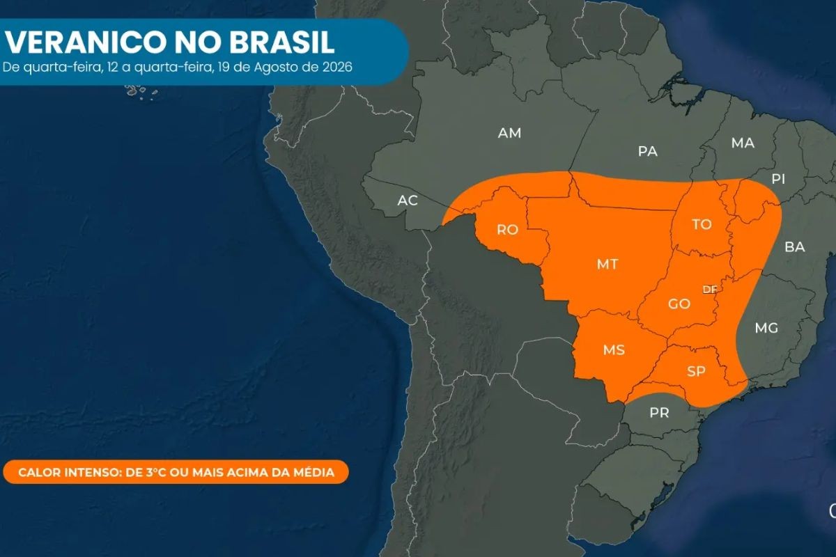 Veranico mantém tempo seco e faz temperaturas subirem ao longo da semana no Sul de Minas
