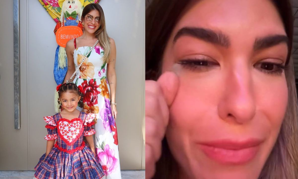 Lore Improta chora durante apresentação de São João da filha e Léo Santana reage: 'Não consigo normalizar'