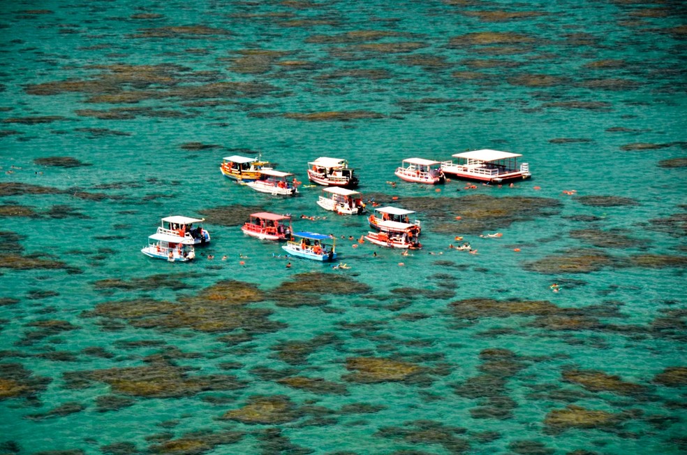 Passeio nos parrachos do litoral Norte potiguar — Foto: Ricardo Junqueira/Idema/Divulgação