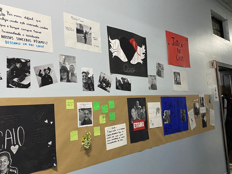 Amigos da escola fizeram homenagens ao adolescente morto após ser baleado pela Guarda Municipal de Curitiba — Foto: Acervo Pessoal