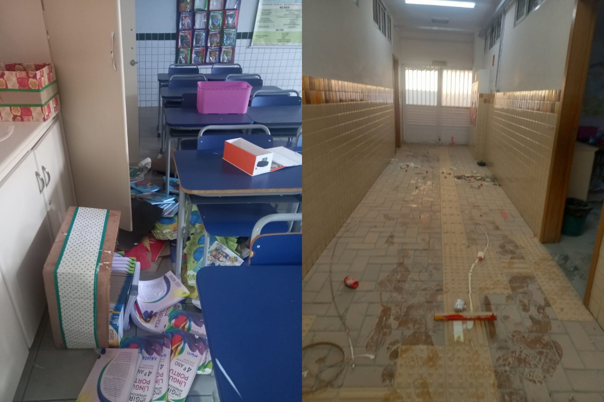Escola municipal de Maringá é depredada e vandalizada por aluno dois dias antes de retorno do recesso escolar