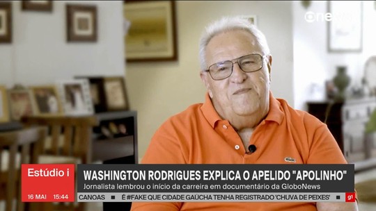 Washington Rodrigues explica como surgiu o apelido 'Apolinho' - Programa: Estúdio i 