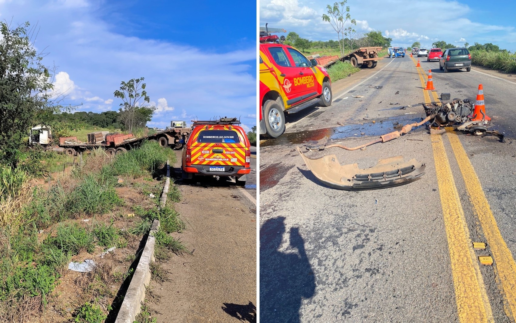 Motorista morre em acidente em rodovia de Trindade 