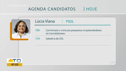 Confira a agenda dos candidatos à Prefeitura de Palmas desta quarta-feira (11)