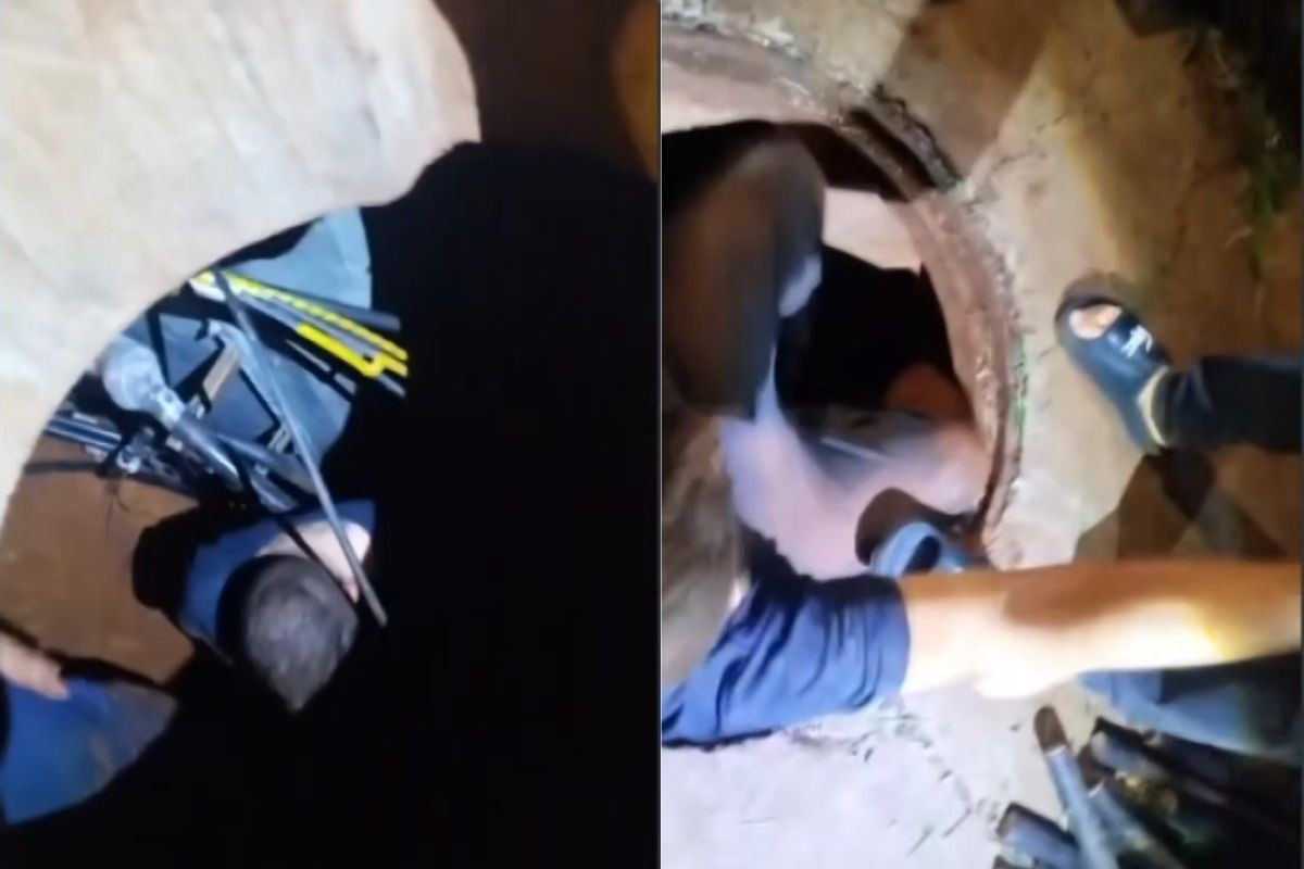 VÍDEO: criminosos são flagrados dentro de galeria subterrânea do PR para cometer furtos, diz polícia