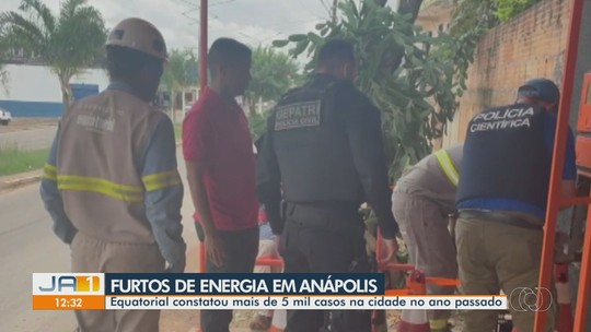Equatorial aponta mais de 5 mil casos de furtos de energia, em Anápolis - Programa: JA 1ª Edição - Regional 